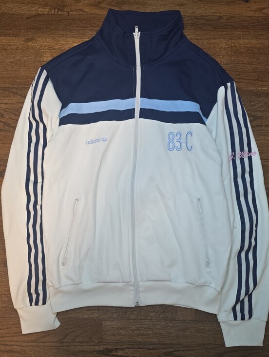 adidas Other - adidas White, Navy & Light Blue Zip-Up Track Jacket